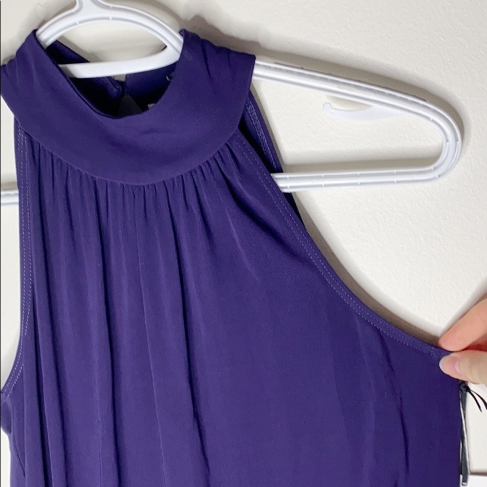 Worth Concord grape halter matte crepe top size 2